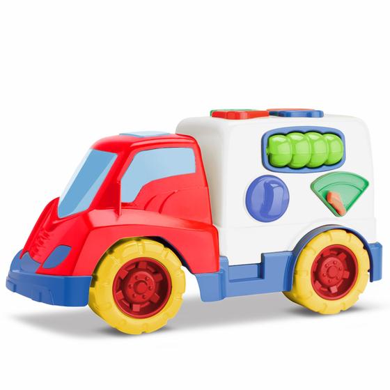 Imagem de Veiculo Caminhão Infantil Interativo Com Peças Para Encaixar 30 cm Samba Toys