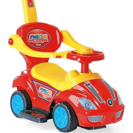 Imagem de Veículo De Passeio P/ Bebe Mega Car C/ Empurrador - Homeplay