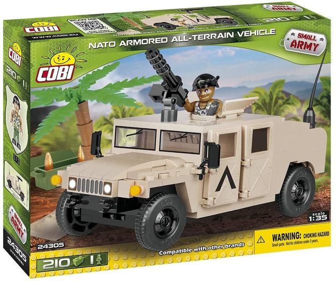 Imagem de Veículo Militar All-Terrain Blindado OTAN - Humvee Desert - Blocos de Montar 210 Peças - Small Army - Cobi