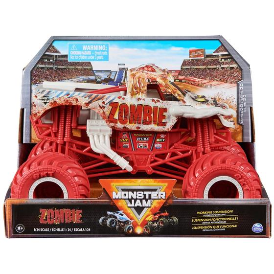 Imagem de Veículo Monster Jam Zombie em Escala 1:24 - Colecionável Fundido sob Pressão