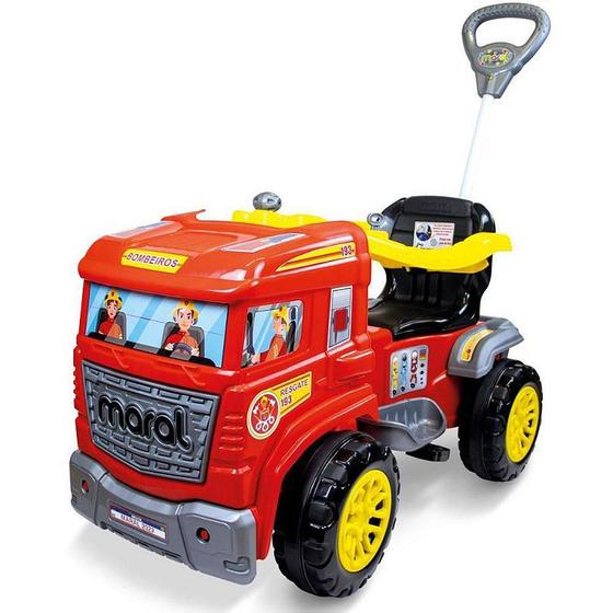 Imagem de Veículo para Bebê Pedal TRUCK Bombeiros