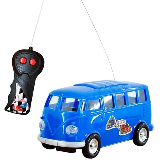 Imagem de Veículo Super Van de Controle Remoto Azul Kombi Dm Toys