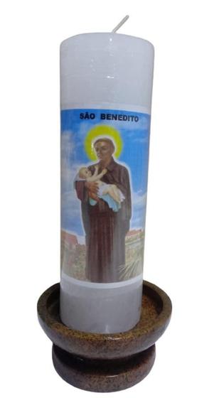 Imagem de Vela 7 Dias 260G São Benedito Kit Com 10