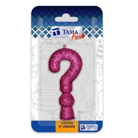 Imagem de Vela aniv. cristal glitter pink () cx. c/10 un.