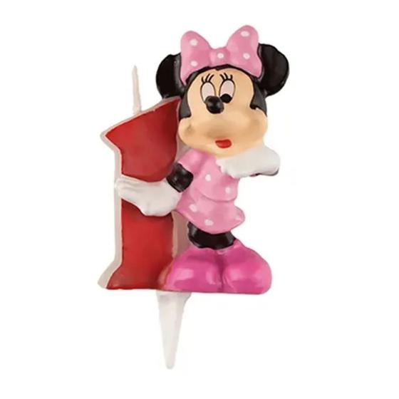 Imagem de Vela Aniversário 3D Minnie Número 1