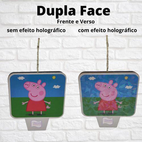 Imagem de Vela Aniversário Dupla Face Para Bolo Festa Porquinha Pig