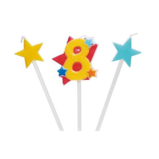 Vela Aniversario Estrelas N8 Colorido Decoração Festas Menor preço em Vela Aniversario Estrelas N8 Colorido Decoração Festas