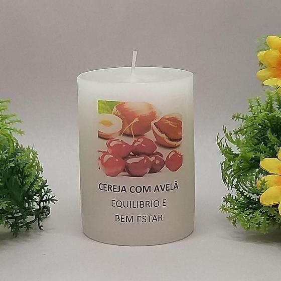 Imagem de Vela Aromática Atrativa Artesanal - Aroma Cereja com Avelã