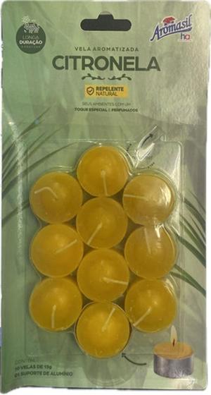 Imagem de Vela Aromatica Citronela Perfumadas Aromasil 15G 10Un