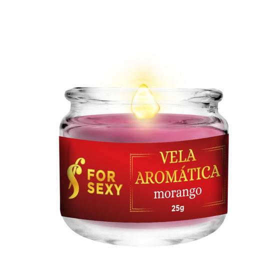 Imagem de Vela Aromática de Morango 20g - Exotismo e Prazer Sensorial