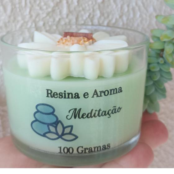 Imagem de Vela Aromática /Flor Margarida / Meditar / R&A Resina e Aroma