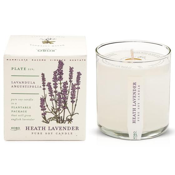 Imagem de Vela Aromática KOBO Heath Lavender - 265ml - Cera de Soja 100% Pura - 60h de Queima