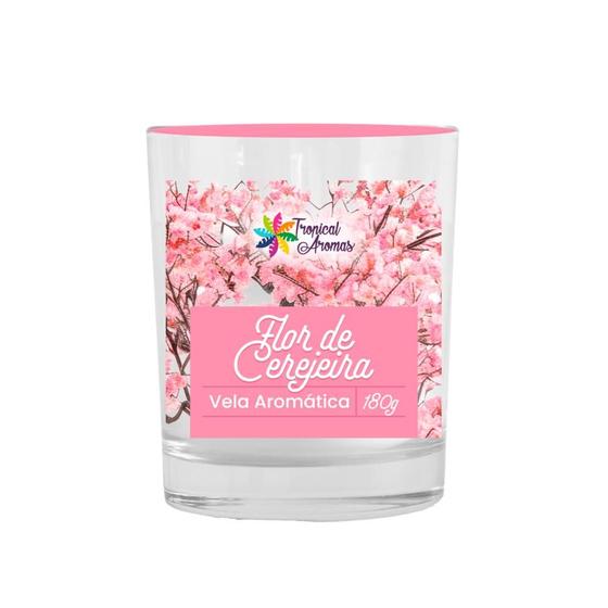 Imagem de Vela Aromática Perfumada 180gr  Flor de Cerejeira