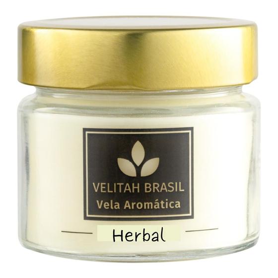 Imagem de Vela Aromática Premium Herbal 140g 30h Velitah Brasil