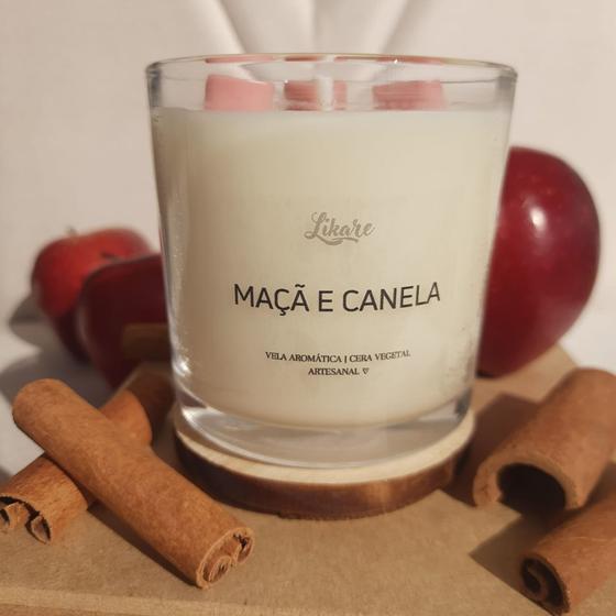 Imagem de Vela Aromática Vegetal Perfumada Aroma Maçã e Canela 190g