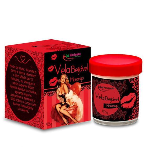 Imagem de Vela Beijável Aromática 45g La Pimienta - MORANGO - U