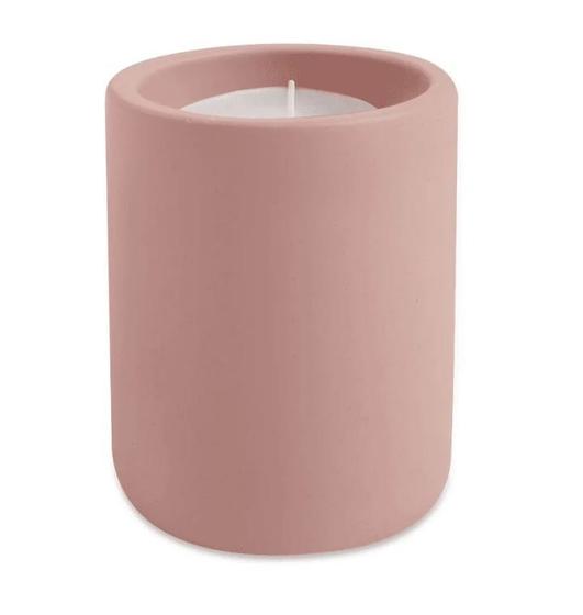 Imagem de Vela Com Suporte em Cimento Rosa - Mart