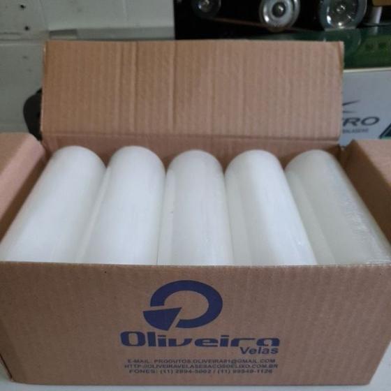 Imagem de Vela De 7 dias ( votiva ) 100% Parafina Pura com 250gr celofane liso- 10 Unidades brancas/coloridas
