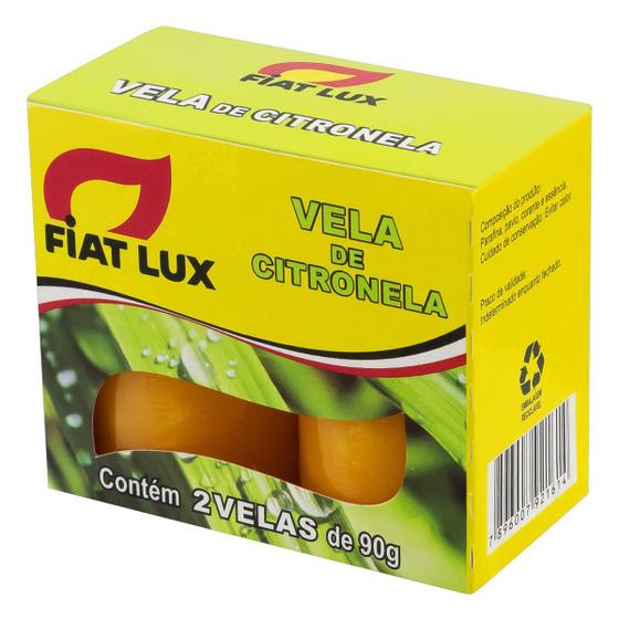 Imagem de Vela de citronela fiat lux caixa com 2 unidades