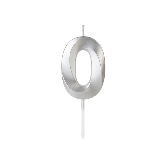 Imagem de Vela Design Números Prateado -  SilverFestas