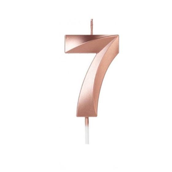 Imagem de Vela Design Rose Gold Numero 7