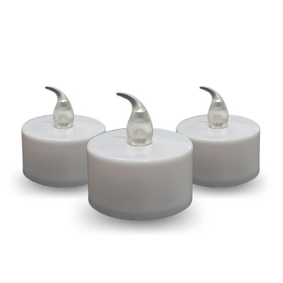 Imagem de Vela Eletrônica Decorativa Com Led Branca Artificial 3 Uni