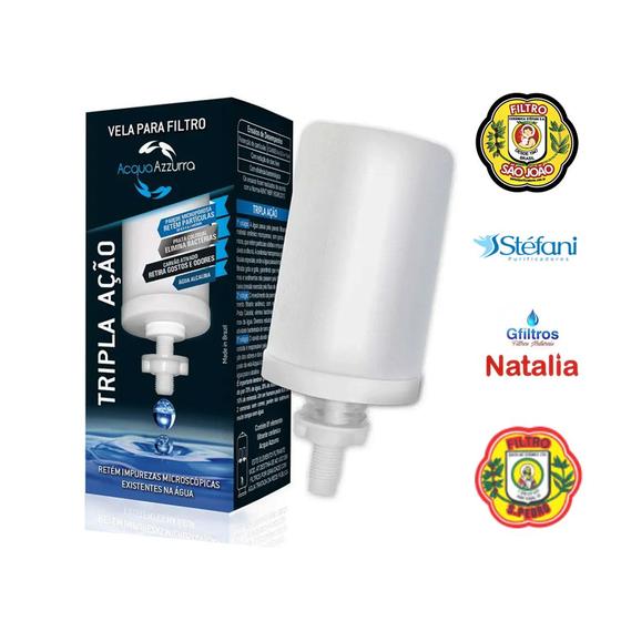 Imagem de Vela Filtro Barro São João Tripla Ação Alcalina PREMIUM
