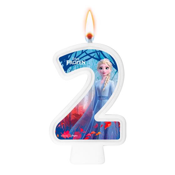 Imagem de Vela Frozen n2 decoração festa aniversário topo 2 anos