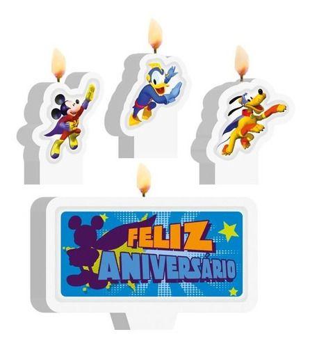 Imagem de Vela Mickey Super Herói Para Bolo - Aniversário E Festa