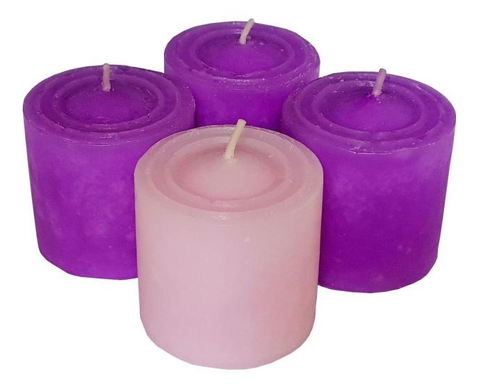 Imagem de Vela Natalina Advento Da Família Kit Com 4 - Velas Aromática