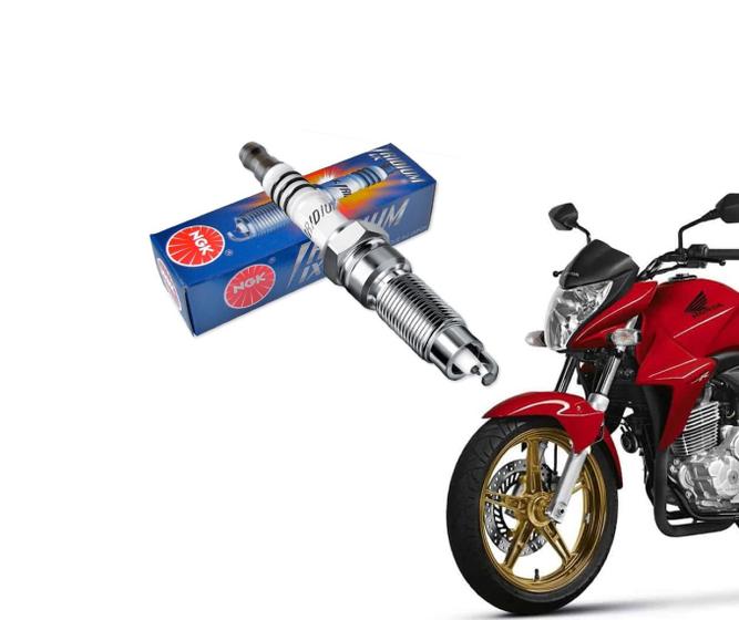Imagem de Vela Ngk Iridium Cr9eix Honda Xre 300 Cb 300 Flex 2013 Ate 2018 Kawasaki Z750 Z800 Suzuki Gsx-750f Bandit 600 650 Yamaha Yzf R1 Fz6 Xj6f Xj6n Yzf 600