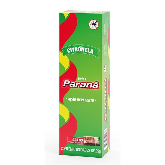 Imagem de Vela Palito Aromatica Citronela Repelente - 6 x 25g