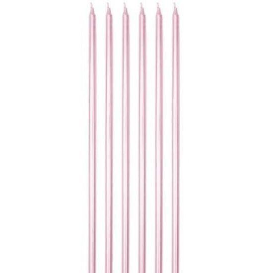 Imagem de Vela Palito Gigante Rose Gold 35 cm - Silver Plastic - 6 un