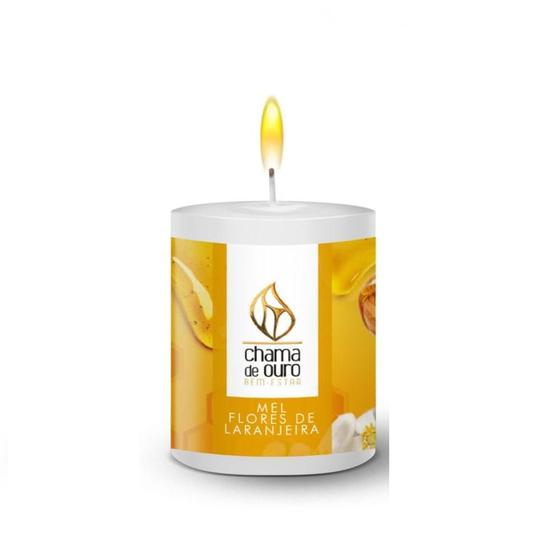 Imagem de Vela Perfumada Mel Flores De Laranjeira 60G - Chama De Ouro