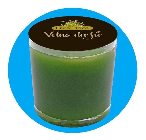 Imagem de Vela Perfumada No Copo De Vidro 265ml Com Aroma De Erva Doce