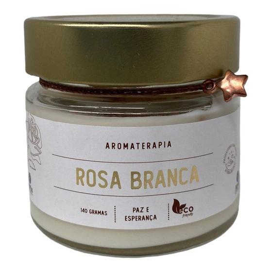 Imagem de Vela Perfumada Rosa Branca Atria Aromática Indiana 140g