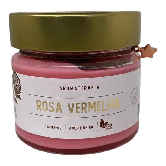 Imagem de Vela Perfumada Rosa Vermelha Atria Aromática Indiana 140G