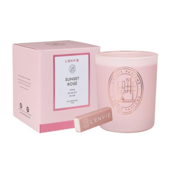 Imagem de Vela Perfumada Sunset Rosé Lenvie - 210g