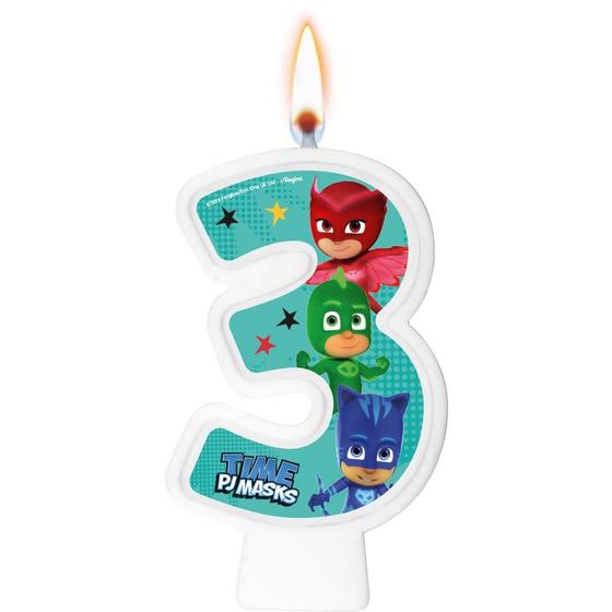 Imagem de Vela PJ Masks Festa De Aniversário De 1 Á 5 Anos