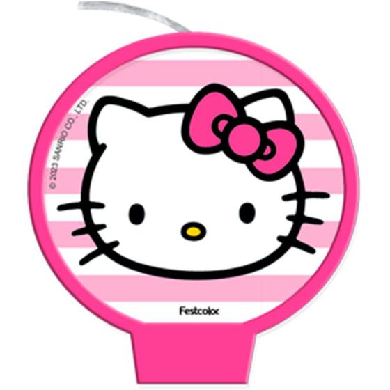 Imagem de Vela Plana Adesivada - Hello Kitty - 1 unidade - Festcolor - Rizzo