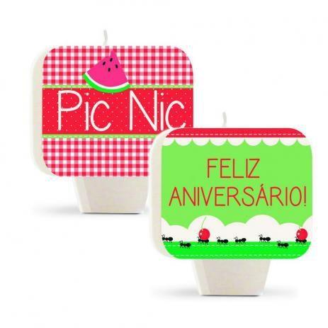 Imagem de Vela Plana Dupla Face Festa Pic Nic - Cromus - Rizzo