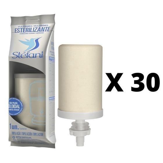 Vela Tripla Ação Stefani para Filtro de Barro 30 unidades Menor preço em Vela Tripla Ação Stefani para Filtro de Barro 30 unidades