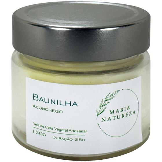 Imagem de Vela Vegetal Aromática de Baunilha 150gr Maria Natureza