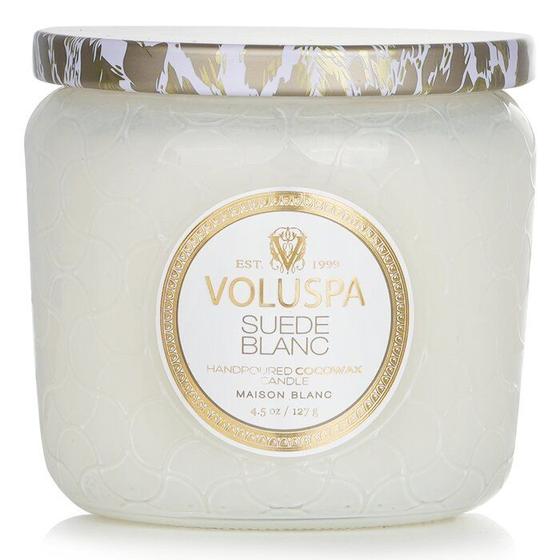 Imagem de Vela Voluspa Suede Blanc 35h Burn Time Cera de Coco