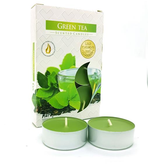 Imagem de Velas Aromáticas Chá Verde Vela Rechô Importada 6 unidades