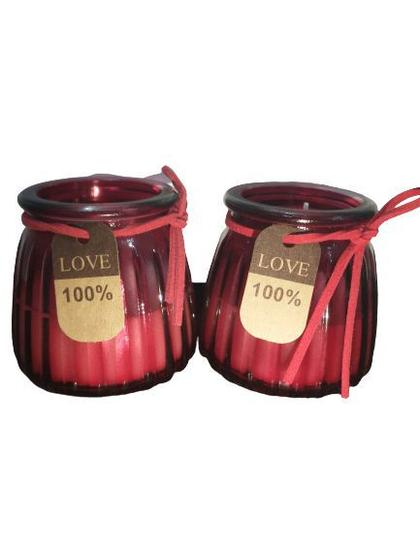 Imagem de Velas Aromáticas Love 2 Potes - 4 Cores