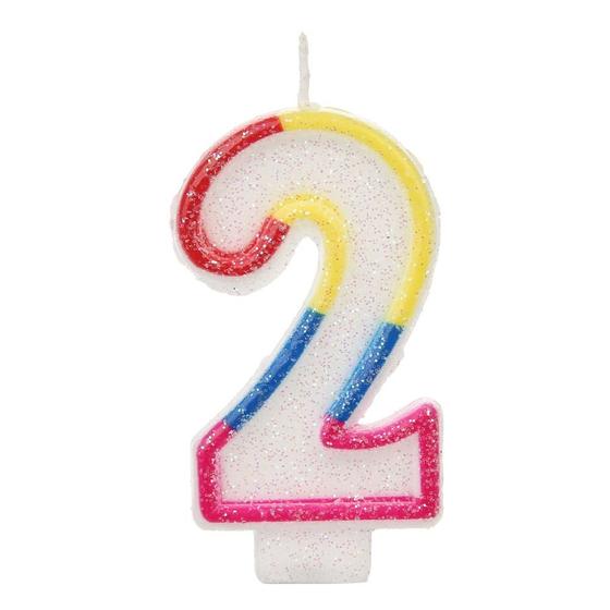 Imagem de Velas Coloridas c/Glitter - SilverFestas