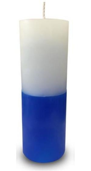 Imagem de Velas de 7 Dias Votiva Bicolor Branca Colorida Parafina Pura 260g SEM LOGO