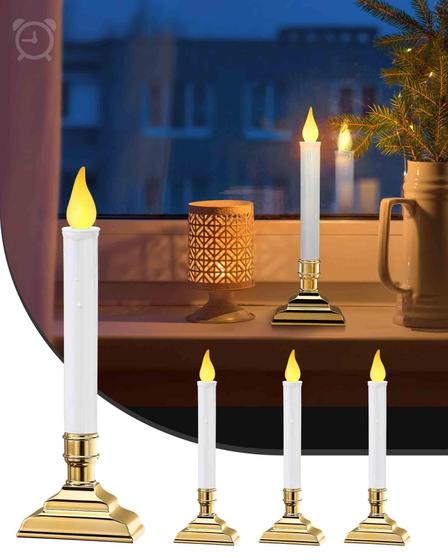 Imagem de Velas de Janela SURAIELEC com Temporizador - Pacote com 4 Velas - A Pilha