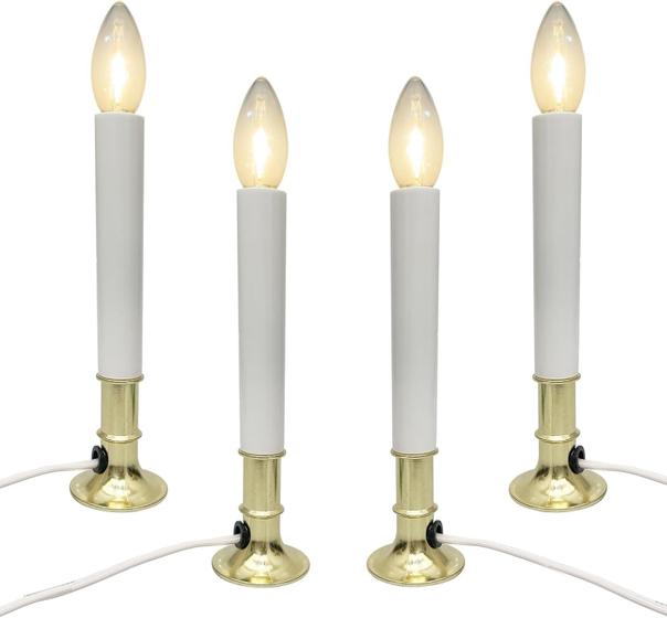 Imagem de Velas Elétricas para Janela Cbebew (Pacote com 4) - Sensor Crepuscular